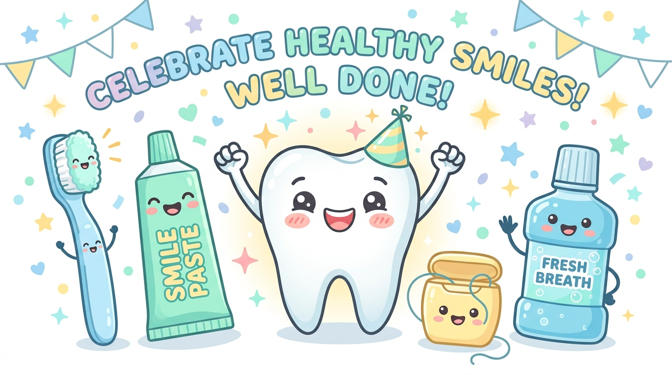 A_joyful_cartoon_tooth_character_celebrating_with_-1781330288530